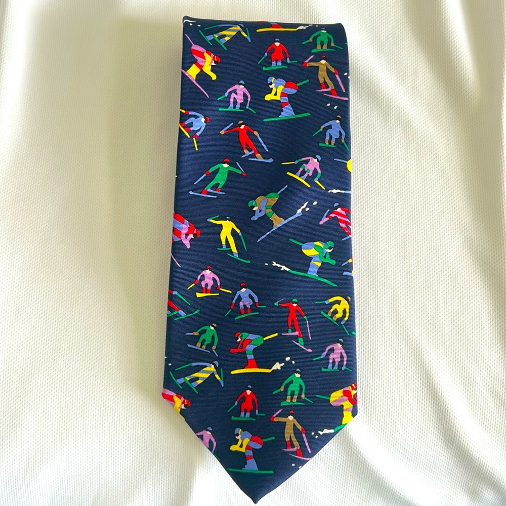 Alynn Neckwear Downhill Skiier Novelty Print Tie